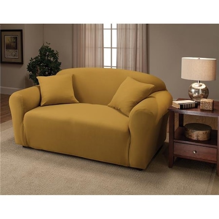 Madison Industries Madison JER-LOVE-YE Stretch Jersey Loveseat Slipcover; Yellow JER-LOVE-YE
